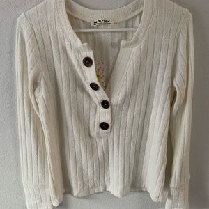 Cream Free People Sweater